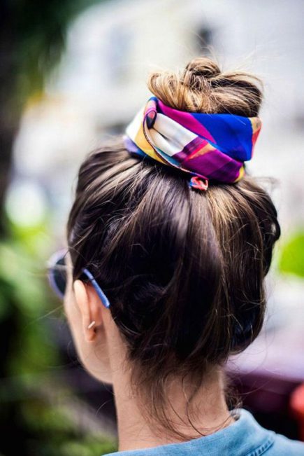 Le foulard comme accessoire de coiffure - Pinterest